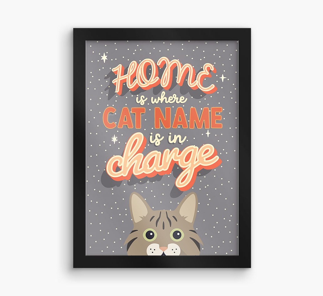 Home Is Where: Personalised {breedCommonName} Framed Print