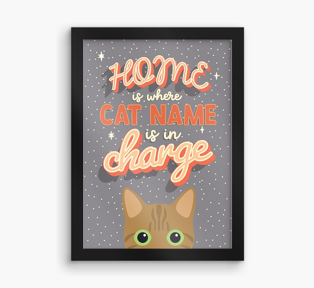 Home Is Where: Personalised {breedCommonName} Framed Print