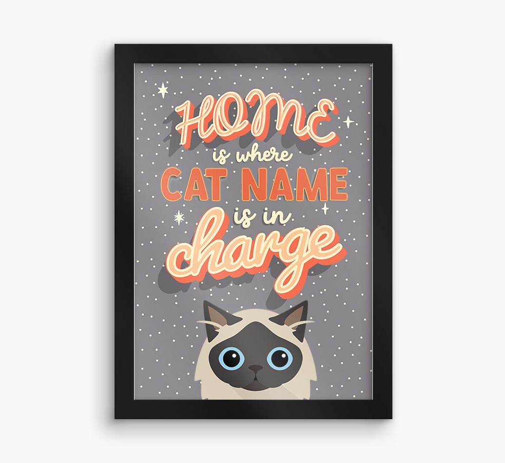 Home Is Where: Personalised {breedCommonName} Framed Print