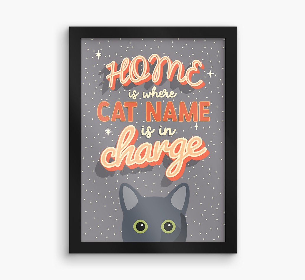Home Is Where: Personalised {breedCommonName} Framed Print
