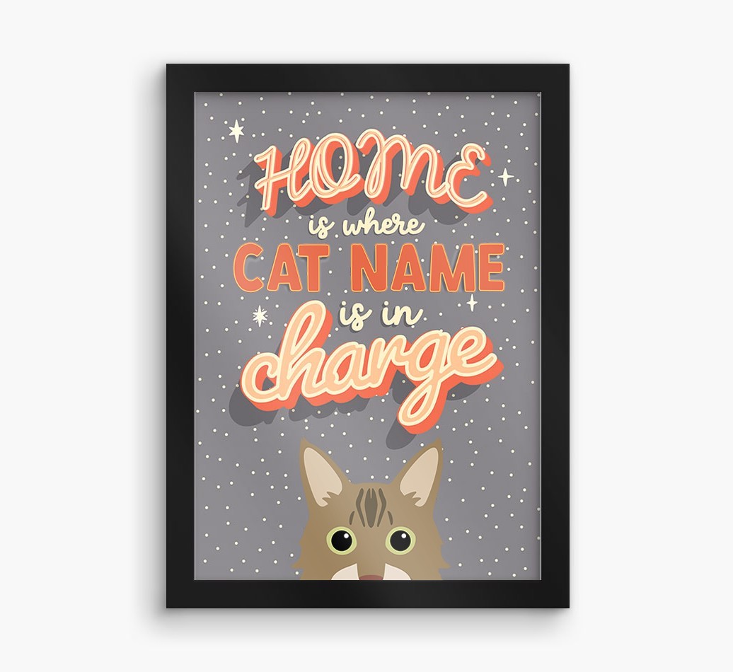 Home Is Where: Personalised {breedCommonName} Framed Print
