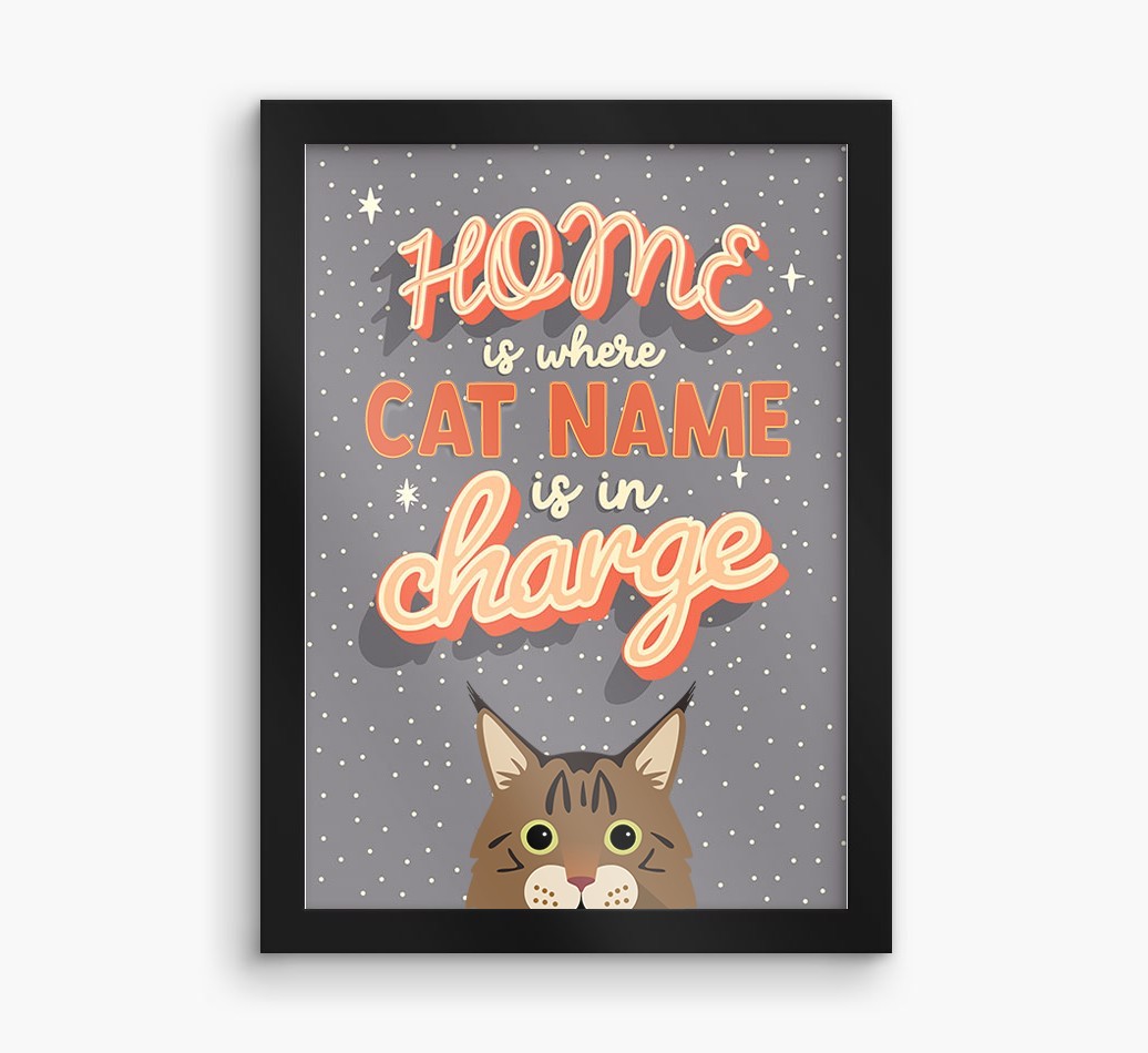 Home Is Where: Personalised {breedCommonName} Framed Print