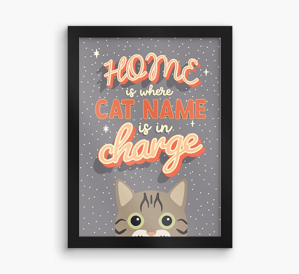 Home Is Where: Personalised {breedCommonName} Framed Print
