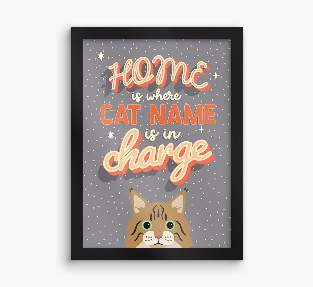 Home Is Where: Personalised {breedCommonName} Framed Print