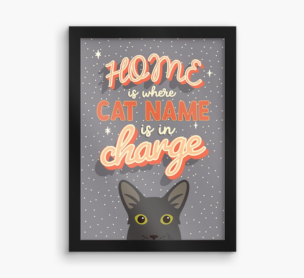 Home Is Where: Personalised {breedCommonName} Framed Print