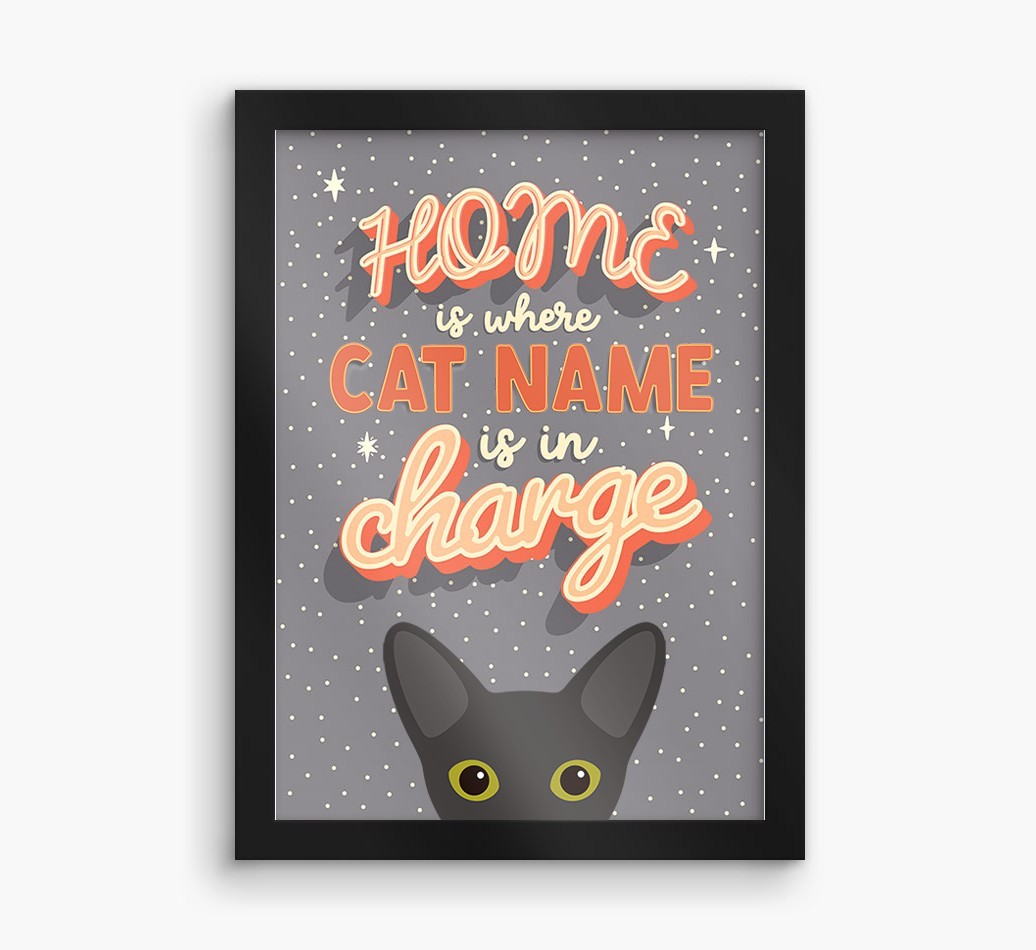 Home Is Where: Personalised {breedCommonName} Framed Print