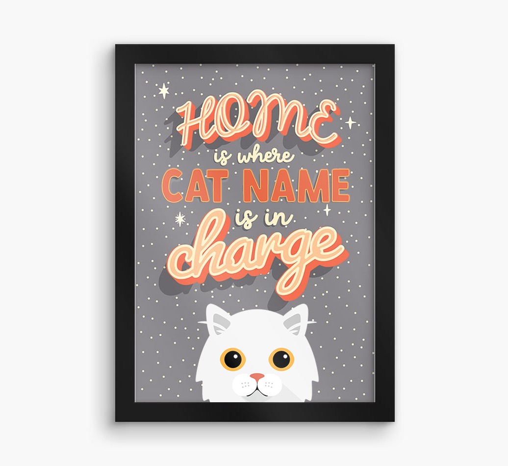 Home Is Where: Personalised {breedCommonName} Framed Print