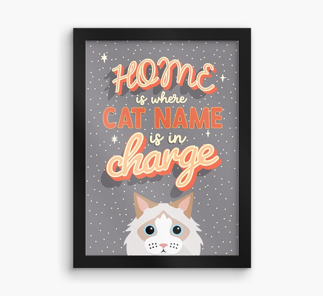 Home Is Where: Personalised {breedCommonName} Framed Print