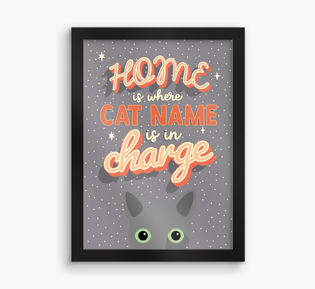 Home Is Where: Personalised {breedCommonName} Framed Print
