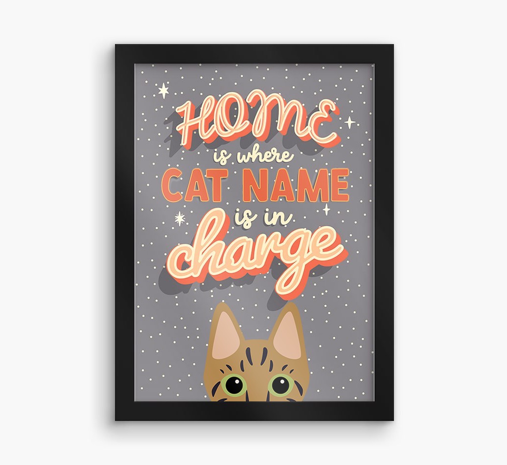 Home Is Where: Personalised {breedCommonName} Framed Print