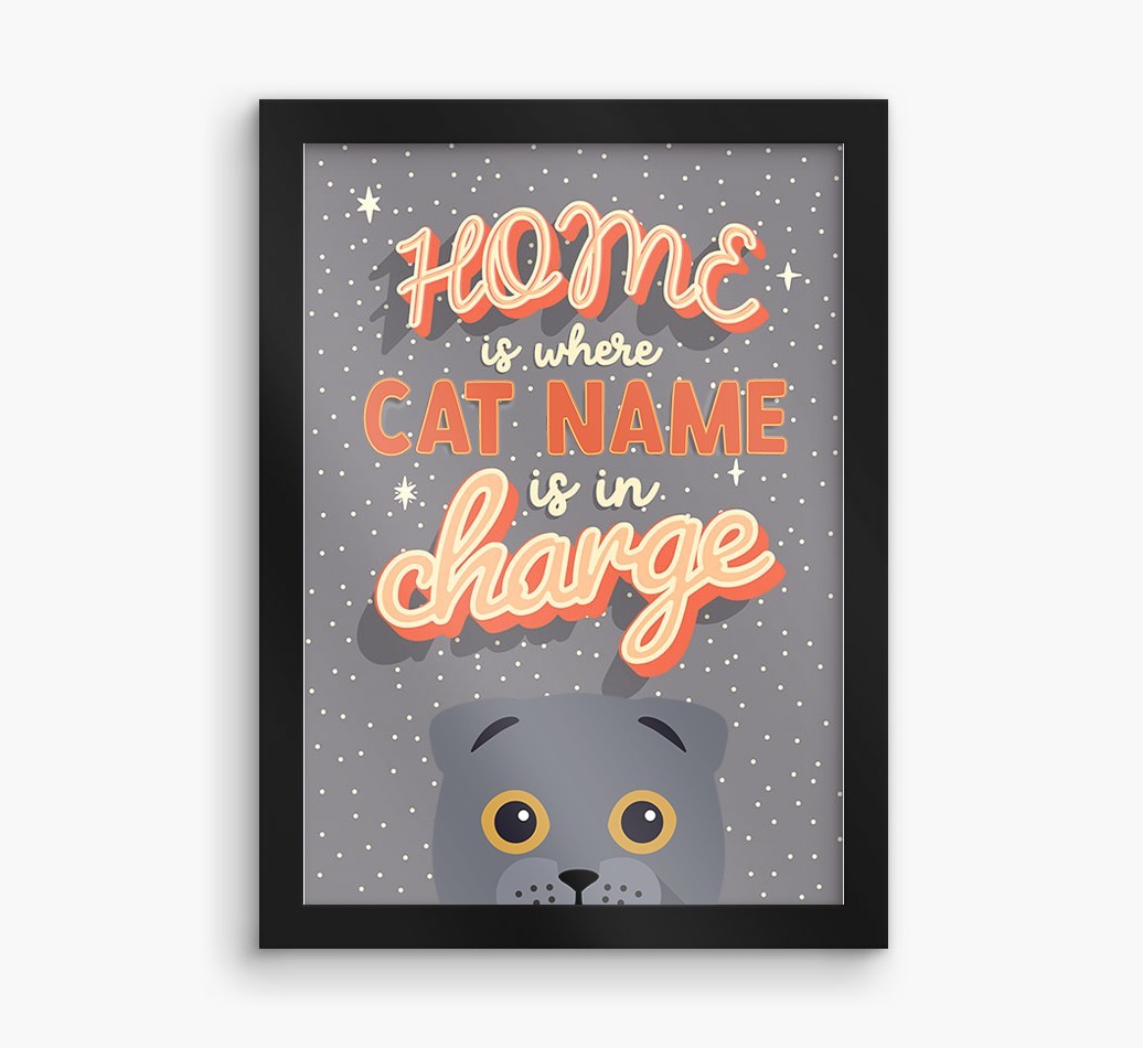 Home Is Where: Personalised {breedCommonName} Framed Print