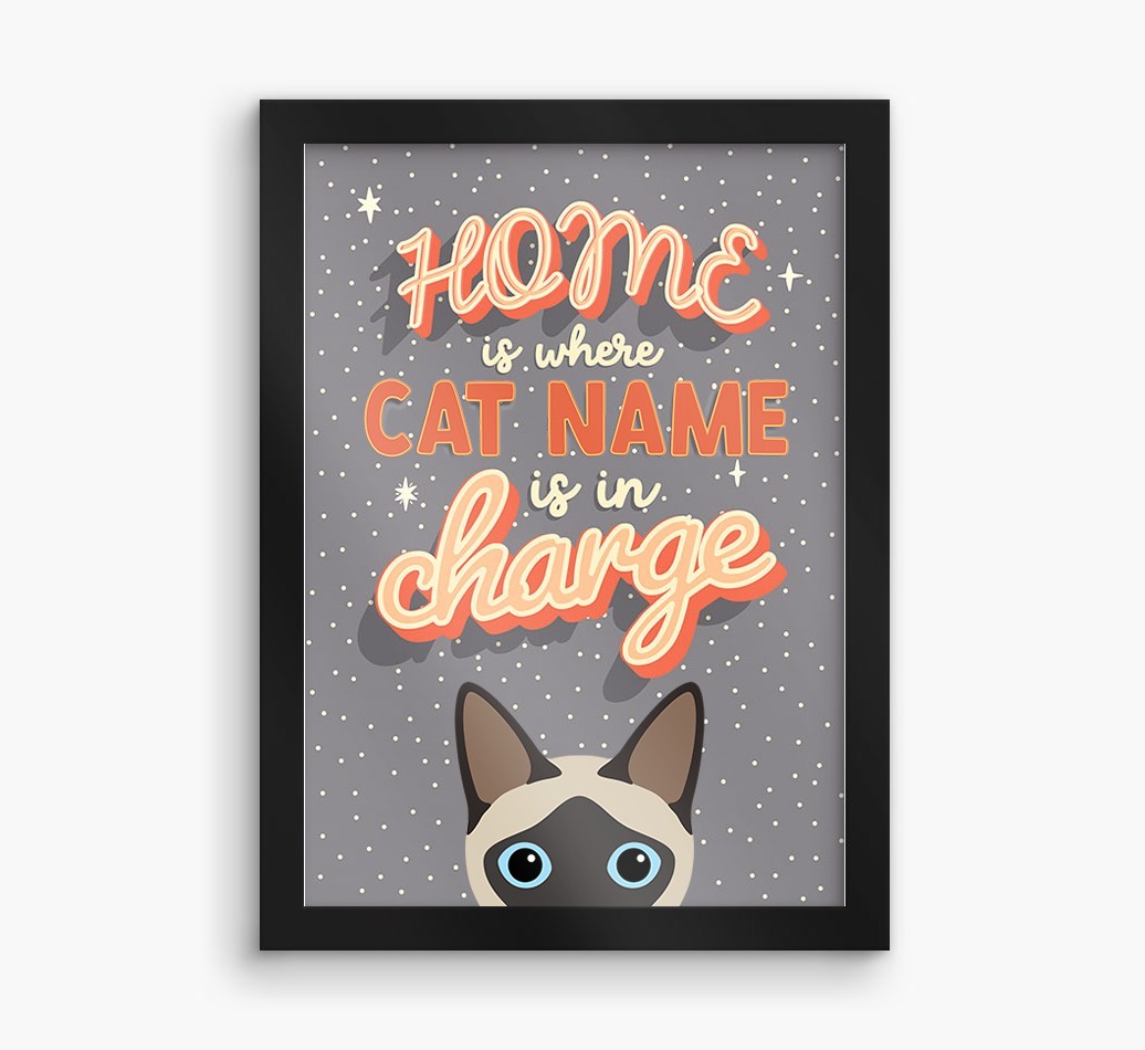 Home Is Where: Personalised {breedCommonName} Framed Print