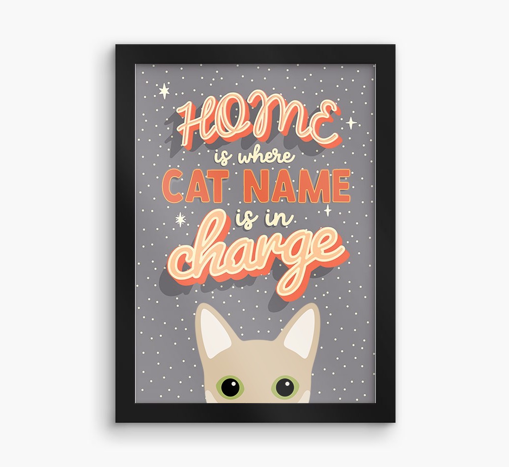 Home Is Where: Personalised {breedCommonName} Framed Print