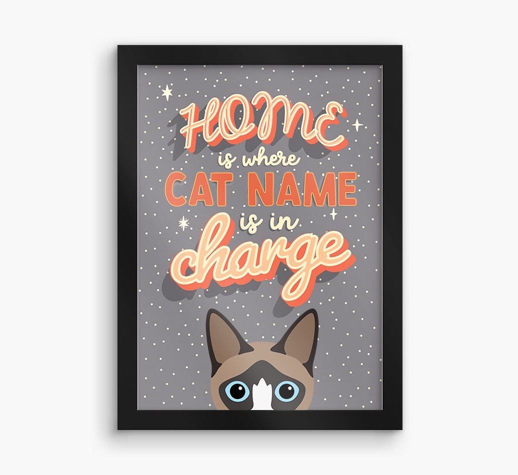 Home Is Where: Personalised {breedCommonName} Framed Print