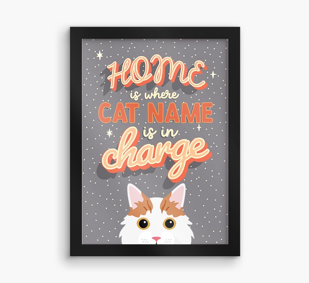 Home Is Where: Personalised {breedCommonName} Framed Print