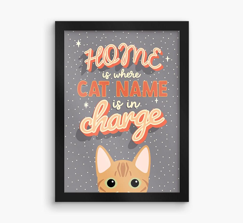 Home Is Where: Personalized {breedCommonName} Framed Print