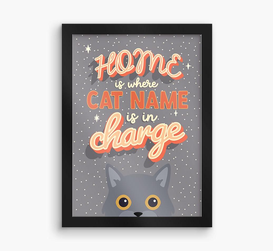 Home Is Where: Personalized {breedCommonName} Framed Print