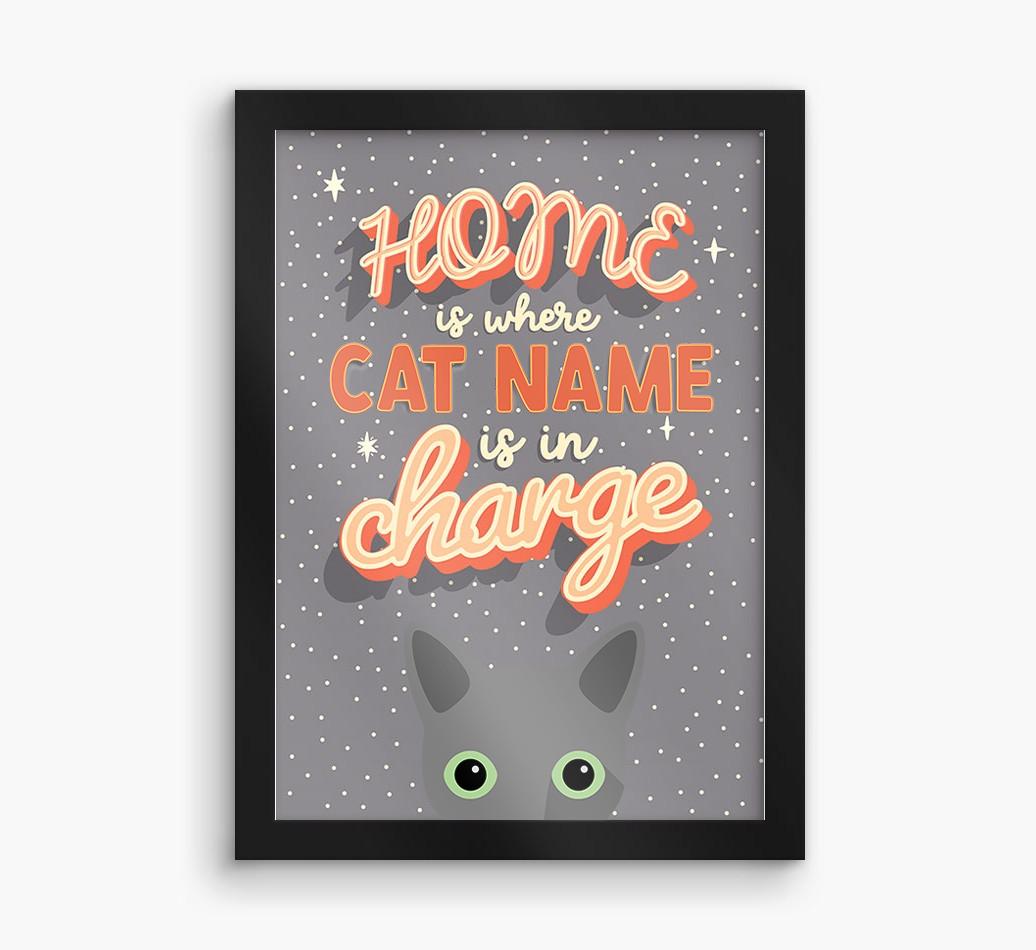 Home Is Where: Personalized {breedCommonName} Framed Print