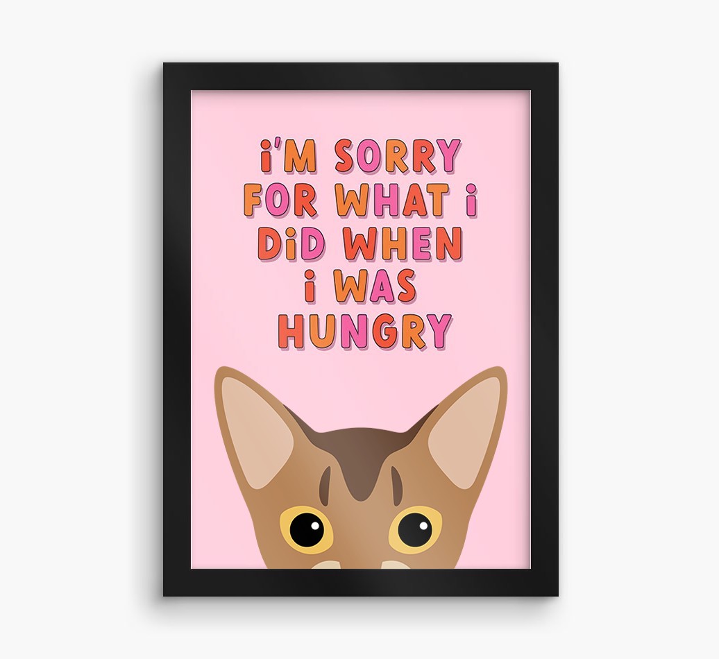 Sorry For What I Did: Personalised {breedCommonName} Framed Print