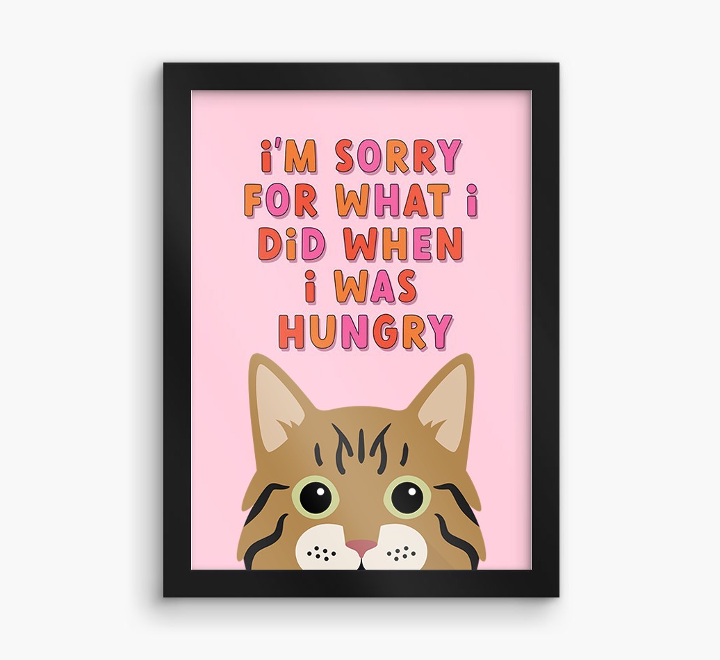Sorry For What I Did: Personalised {breedCommonName} Framed Print
