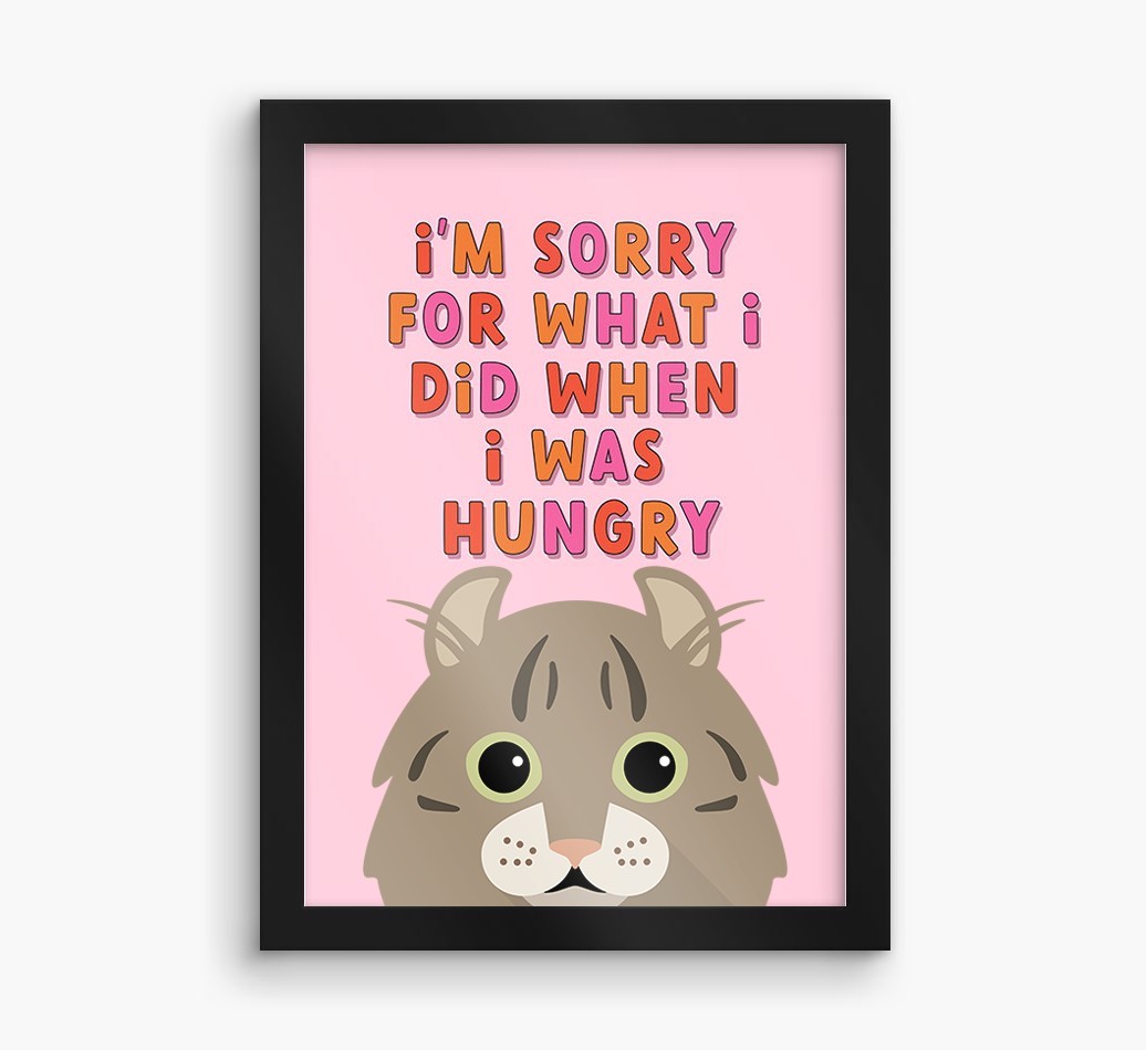 Sorry For What I Did: Personalised {breedCommonName} Framed Print
