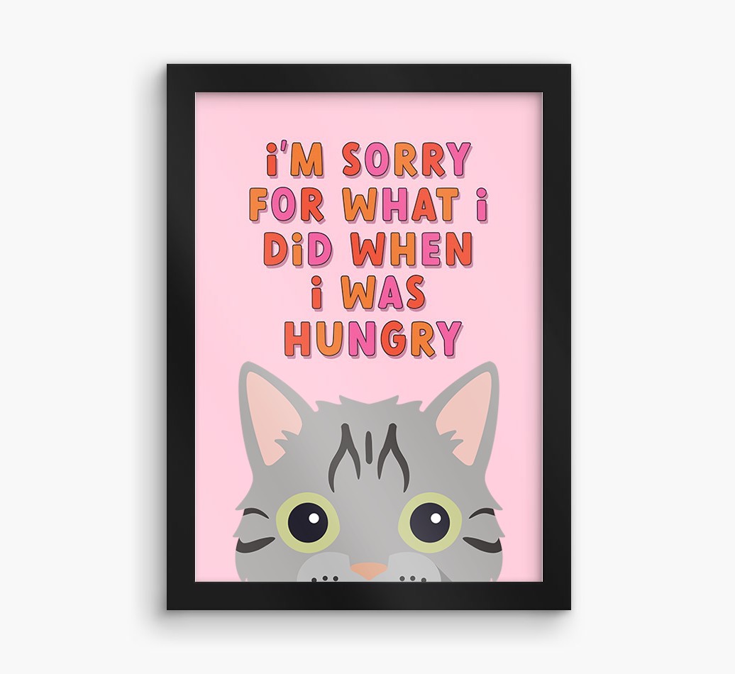 Sorry For What I Did: Personalised {breedCommonName} Framed Print