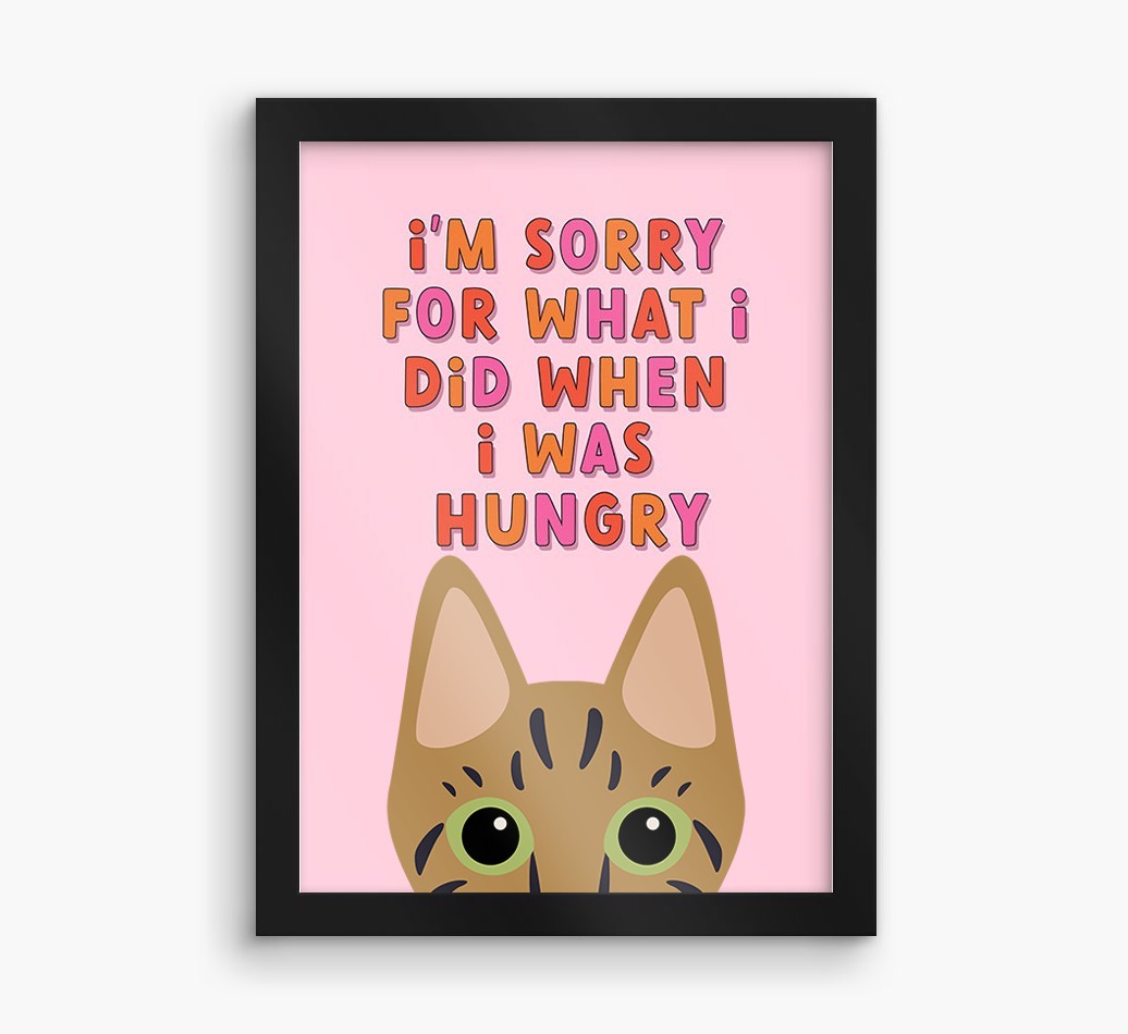 Sorry For What I Did: Personalised {breedCommonName} Framed Print