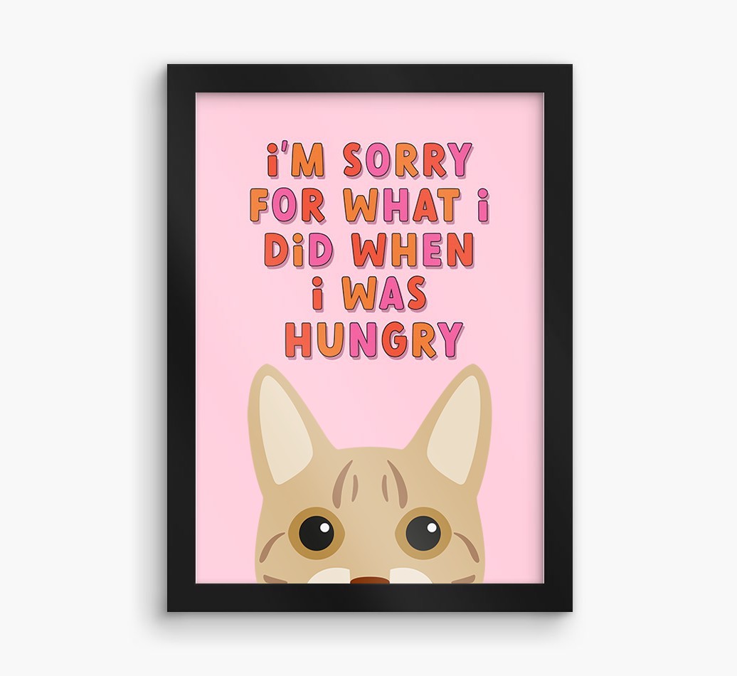 Sorry For What I Did: Personalised {breedCommonName} Framed Print