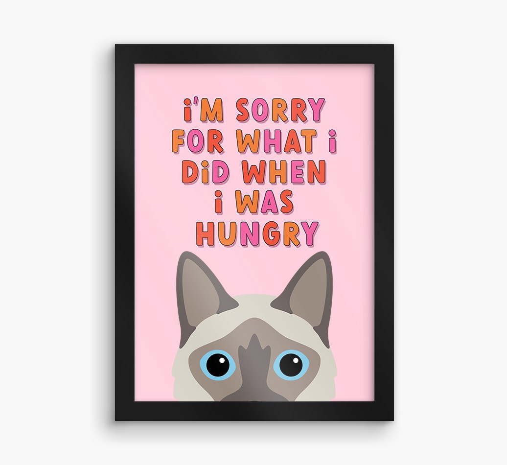 Sorry For What I Did: Personalised {breedCommonName} Framed Print