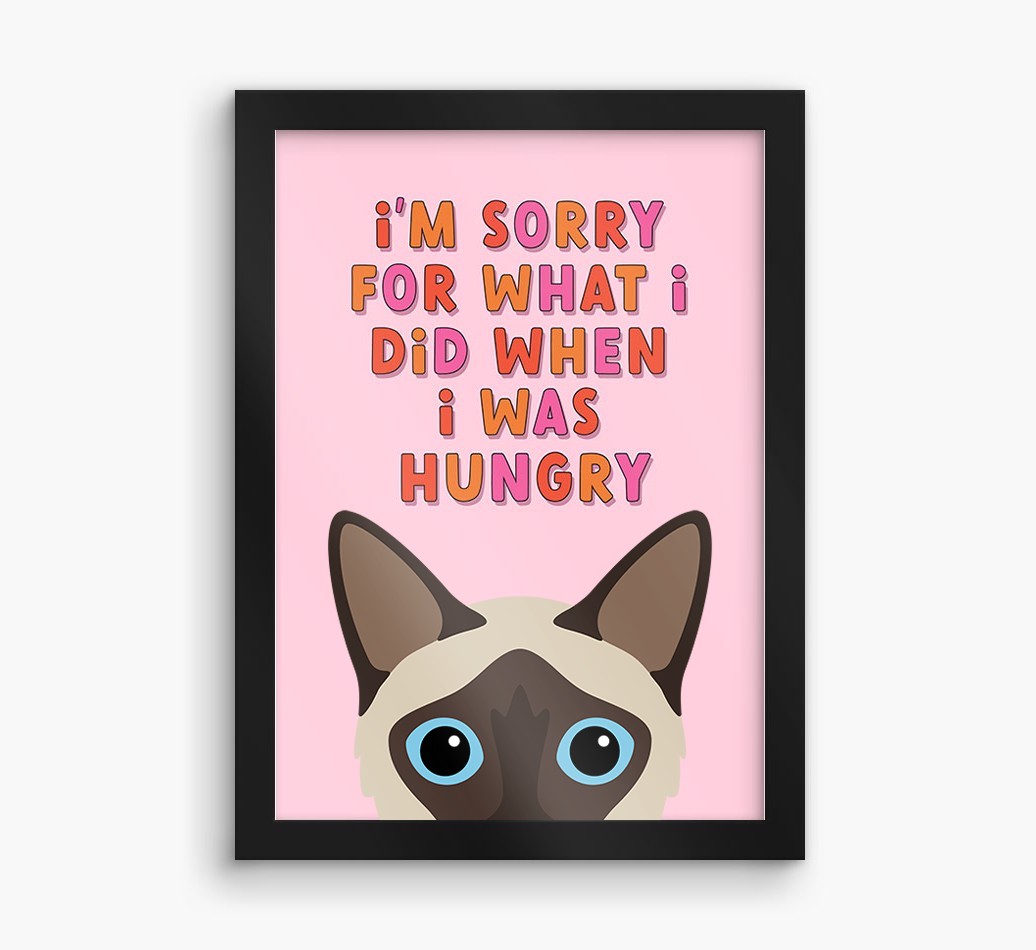 Sorry For What I Did: Personalised {breedCommonName} Framed Print