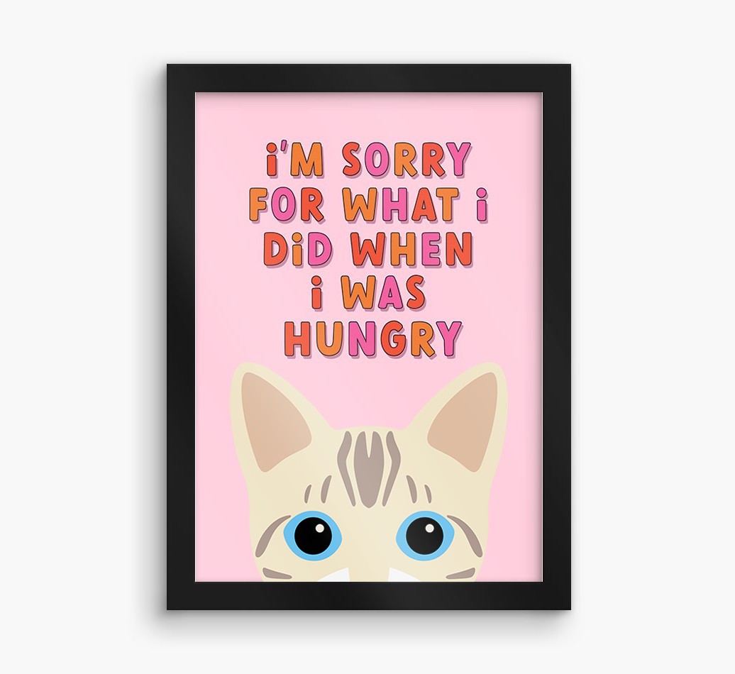 Sorry For What I Did: Personalised {breedCommonName} Framed Print