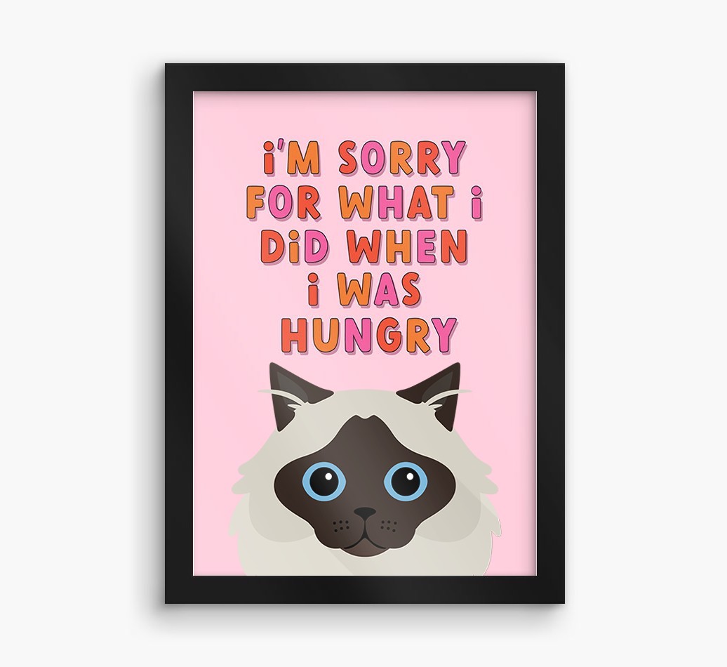 Sorry For What I Did: Personalised {breedCommonName} Framed Print