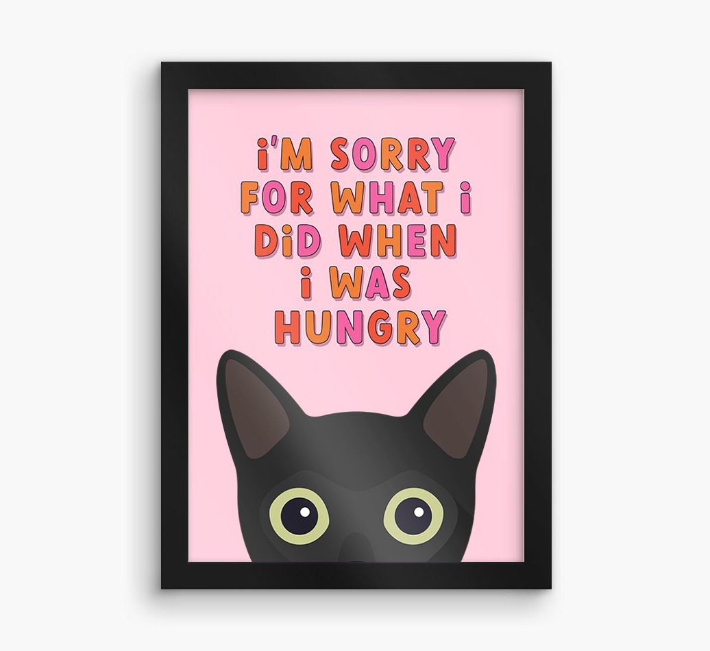 Sorry For What I Did: Personalised {breedCommonName} Framed Print