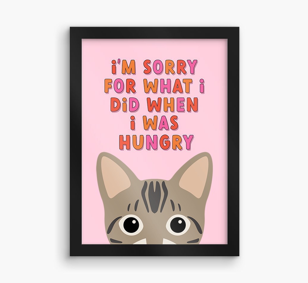 Sorry For What I Did: Personalised {breedCommonName} Framed Print