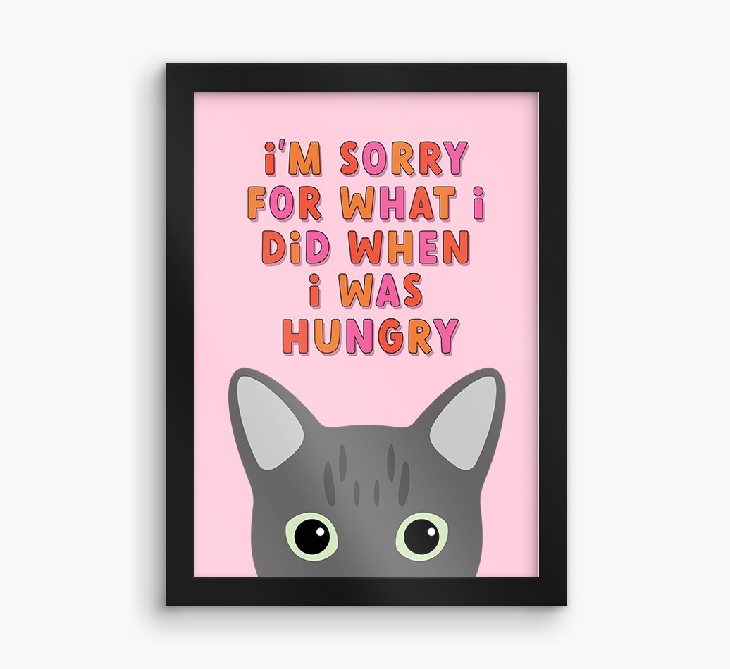 Sorry For What I Did: Personalised {breedCommonName} Framed Print