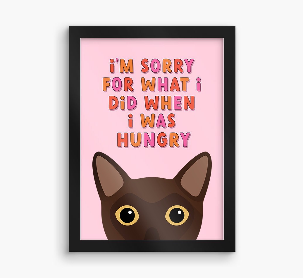 Sorry For What I Did: Personalised {breedCommonName} Framed Print