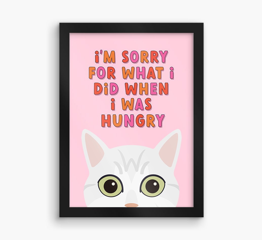 Sorry For What I Did: Personalised {breedCommonName} Framed Print