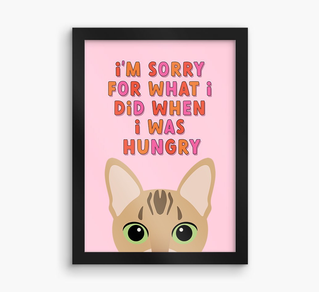 Sorry For What I Did: Personalised {breedCommonName} Framed Print