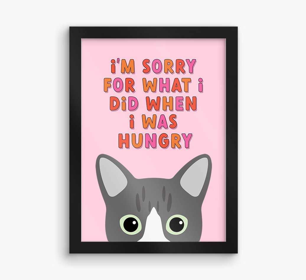 Sorry For What I Did: Personalised {breedCommonName} Framed Print