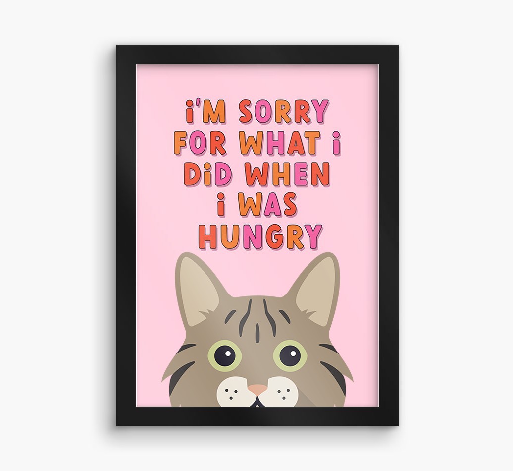 Sorry For What I Did: Personalised {breedCommonName} Framed Print