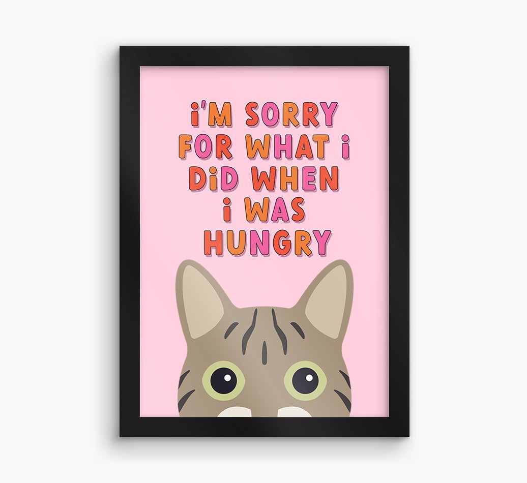 Sorry For What I Did: Personalised {breedCommonName} Framed Print