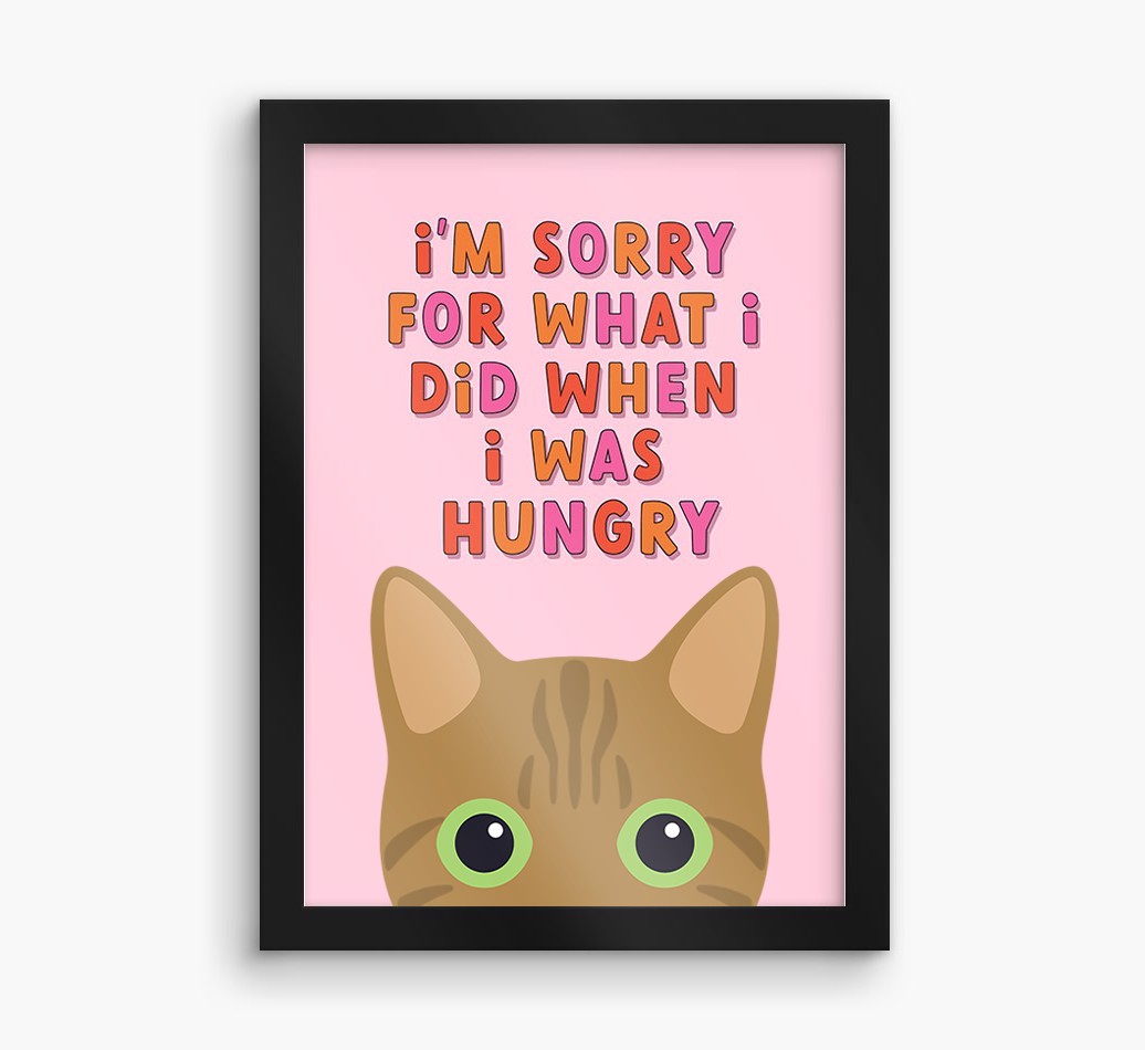 Sorry For What I Did: Personalised {breedCommonName} Framed Print