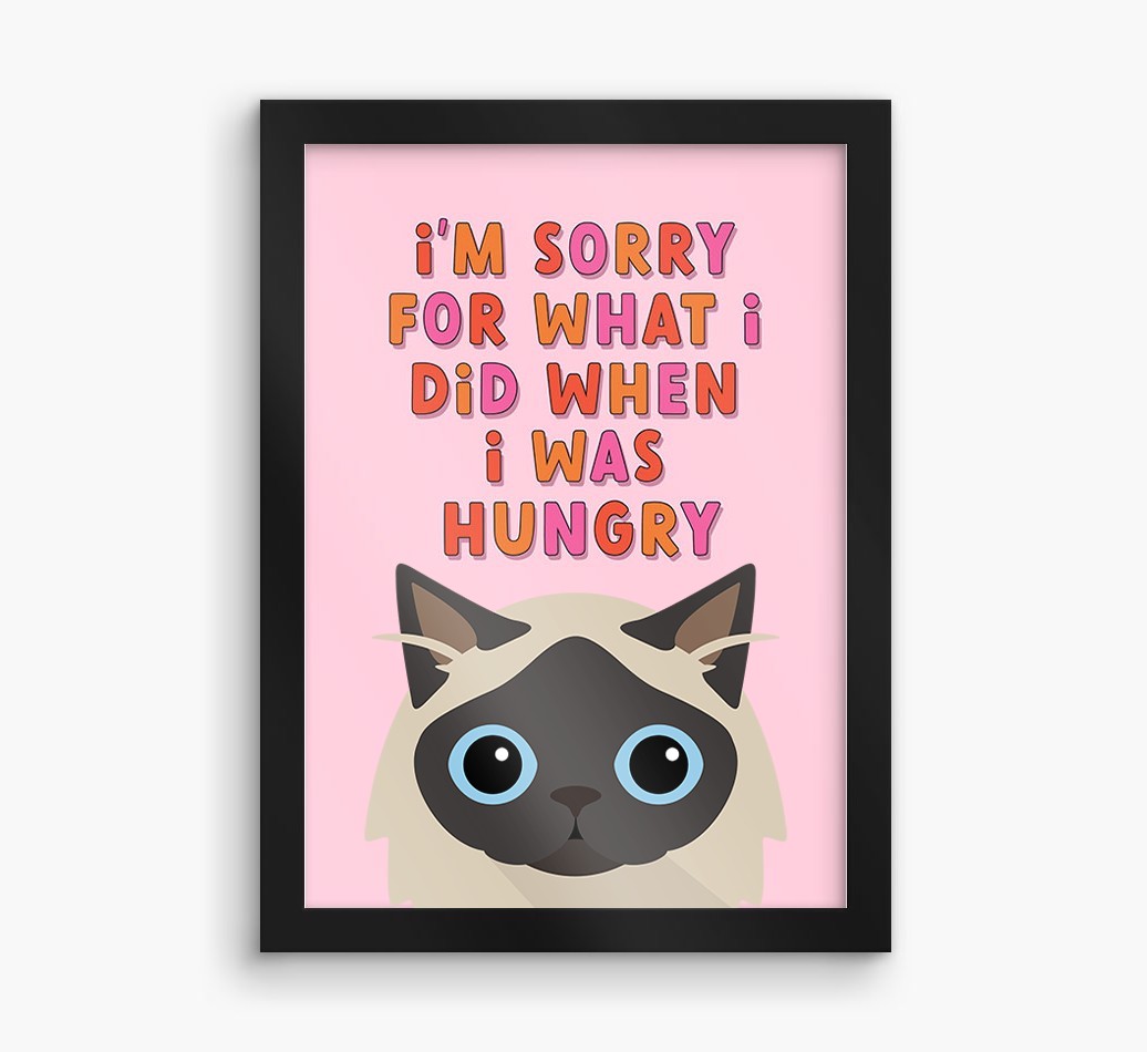 Sorry For What I Did: Personalised {breedCommonName} Framed Print