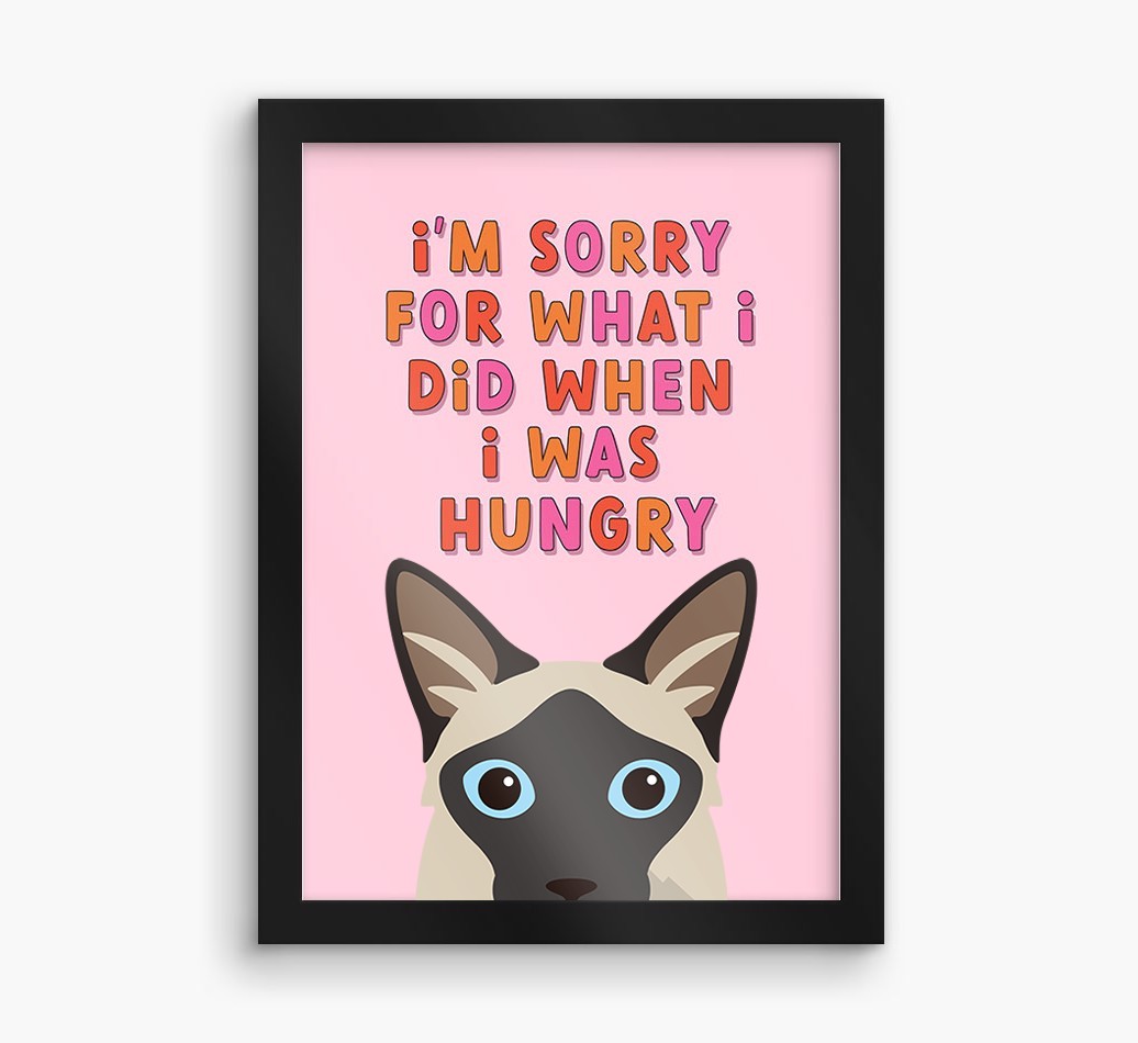 Sorry For What I Did: Personalised {breedCommonName} Framed Print