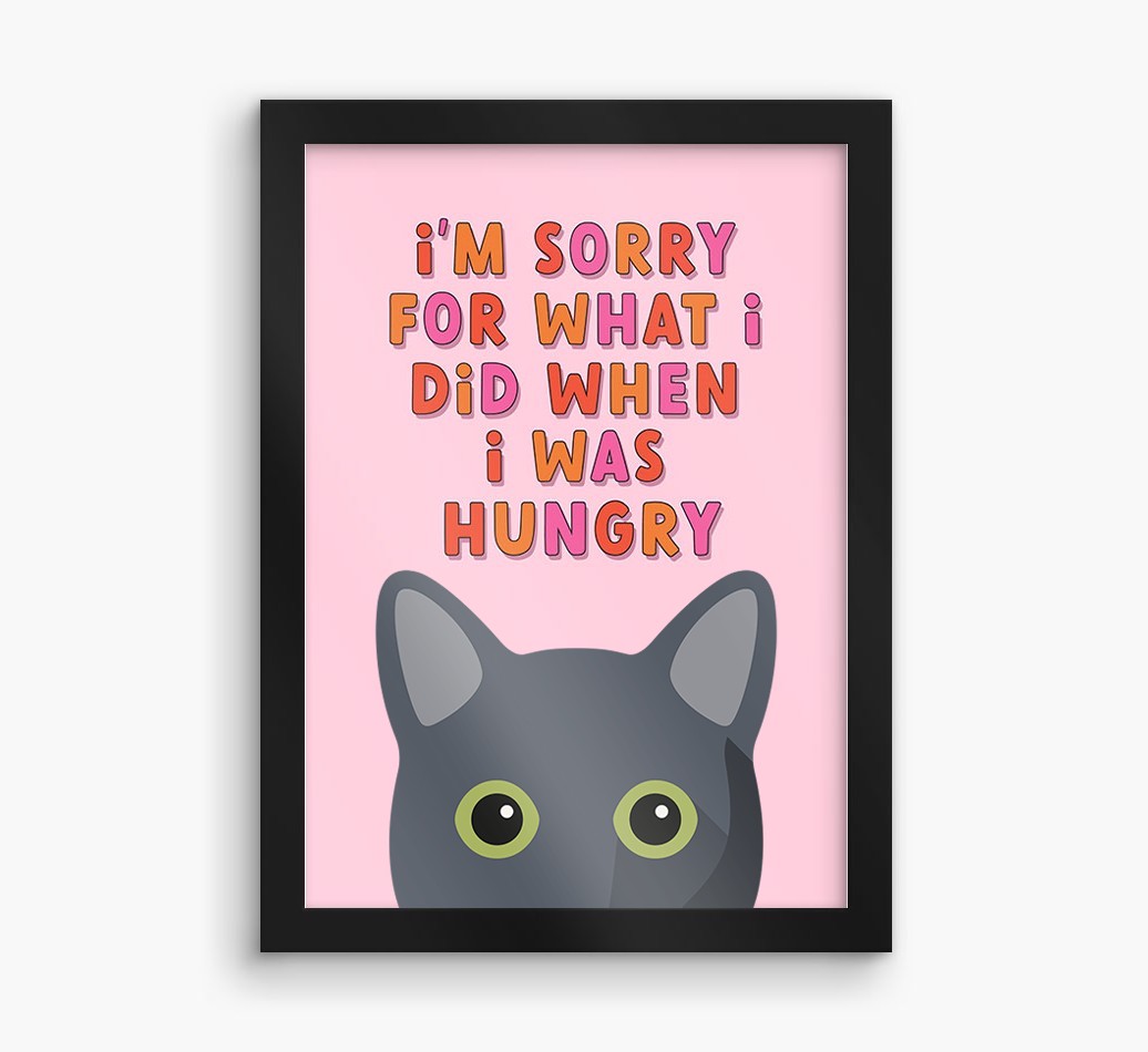Sorry For What I Did: Personalised {breedCommonName} Framed Print