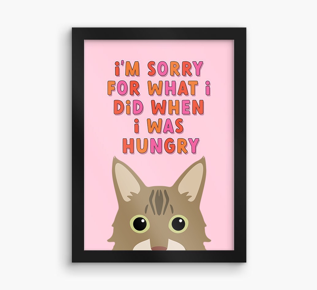 Sorry For What I Did: Personalised {breedCommonName} Framed Print