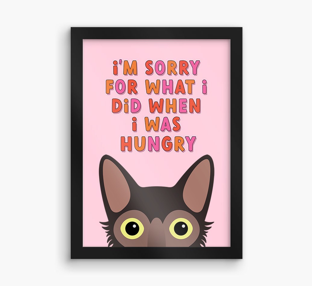 Sorry For What I Did: Personalised {breedCommonName} Framed Print