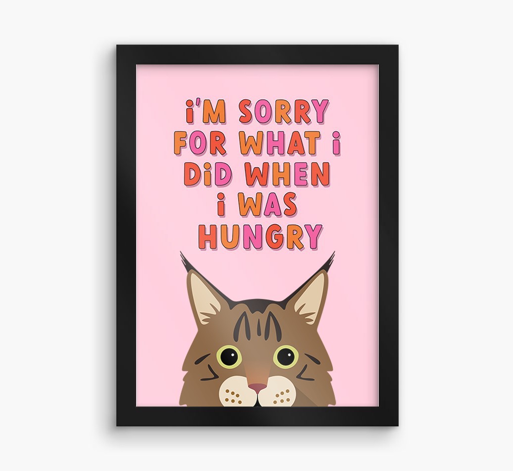 Sorry For What I Did: Personalised {breedCommonName} Framed Print
