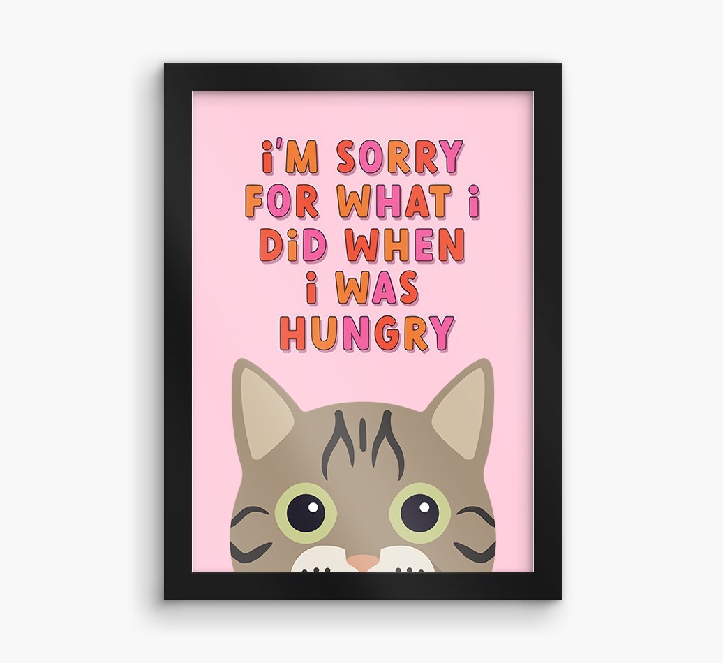 Sorry For What I Did: Personalised {breedCommonName} Framed Print