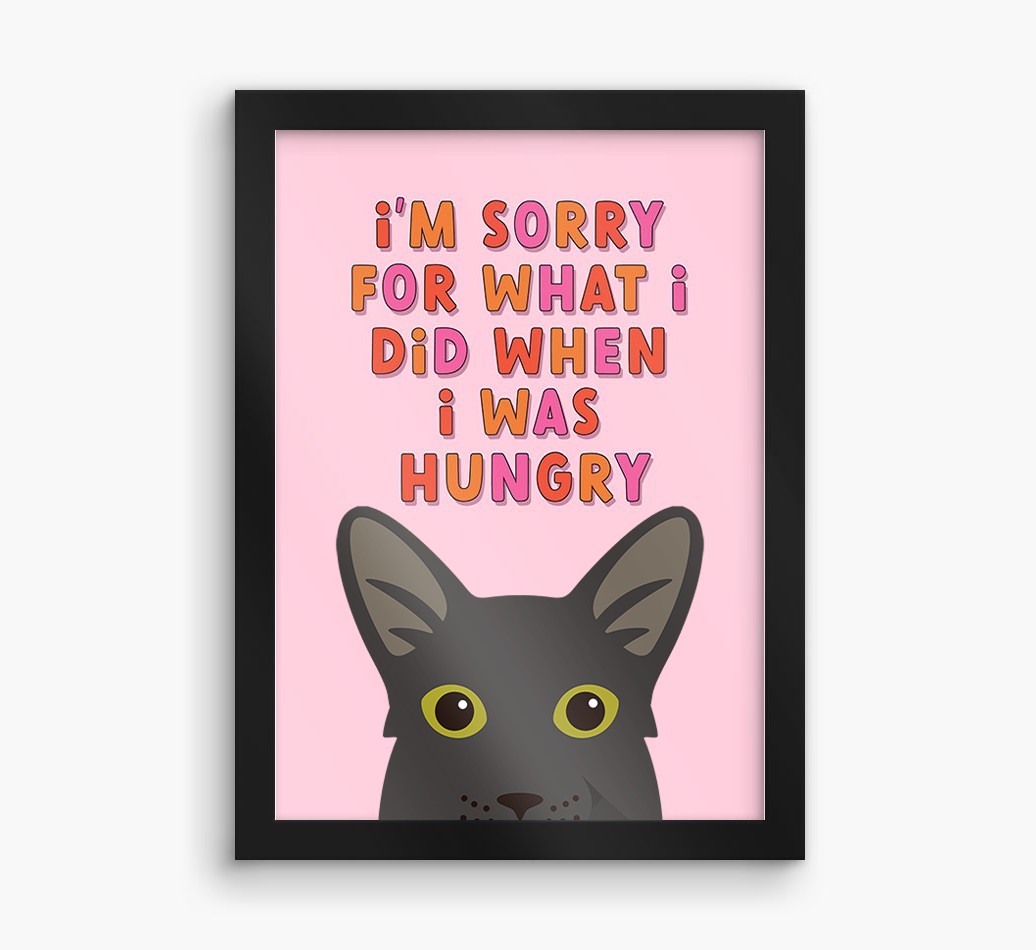 Sorry For What I Did: Personalised {breedCommonName} Framed Print